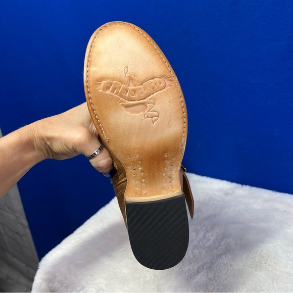 BNIB |•FREEBIRD🦅BY STEVEN•| RIP Brown Leather Moto Boots - Picture 8 of 11